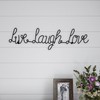 Hastings Home Metal Cutout, Live Laugh Love Cursive Cutout Sign, 3D Word Art Accent Décor, Modern Rustic Farmhouse 471749QVF